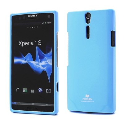 Sony Xperia S Mercury gaiši zils cieta silikona (TPU) futrālis / Vacins.lv