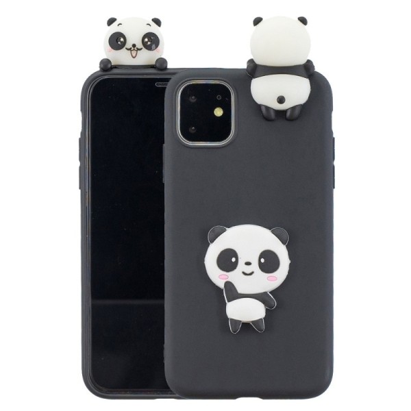 Твердый силиконовый чехол „Squezy“ Panda (TPU) - чёрный (iPhone 11 Pro)