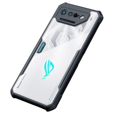 Asus Rog Phone 7 (7 Pro) „XUNDD“ прозрачный твердый силиконовый чехол (TPU) и акрила с черной окантовкой | Vacins.lv
