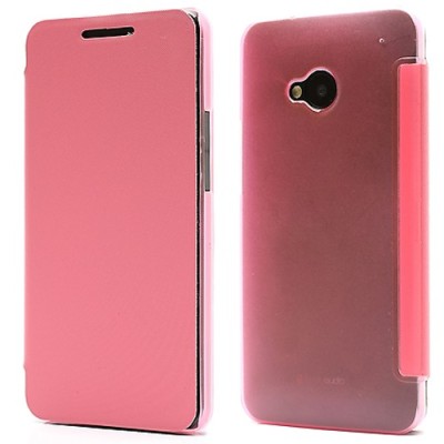 Atvēramais HTC One M7 rozs maciņš / Vacins.lv