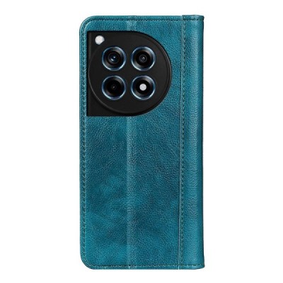 OnePlus 12R (Ace 3) зелёный кожаный чехол-книжка | Vacins.lv
