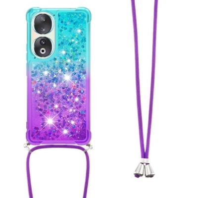 Huawei Honor 90 „Strap“ Shine cieta silikona (TPU) piparmētru violeta apvalks | Vacins.lv