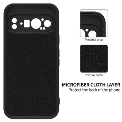 Google Pixel 9 Pro XL Shell cieta silikona (TPU) apvalks - melns | vacins.lv