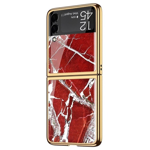 „GKK“ Marble пластиковый чехол - красный (Galaxy Z Flip3)