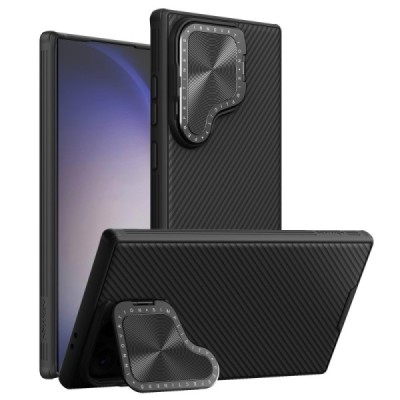 Samsung Galaxy S24 Ultra (SM-S928) „Nillkin“ CamShield Prop чёрный чехол с защитной крышкой для камеры | Vacins.lv