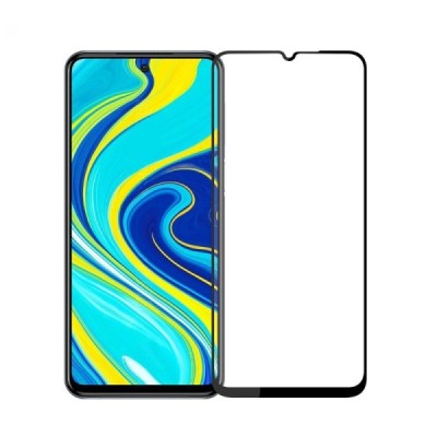 Xiaomi Redmi Note 9 „Pinwuyo“ 9H Tempered Glass  усиленная защита, черное защитное стекло с полным покрытием 2.5D | Vacins.lv