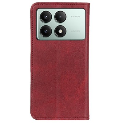 Xiaomi Poco X6 Pro 5G (Redmi K70E) „Split“ красный кожаный чехол-книжка | Vacins.lv