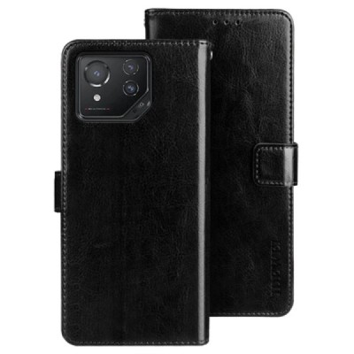 „IDEWEI“ Asus Rog Phone 8 (8 Pro) черный кожаный чехол-книжка | Vacins.lv