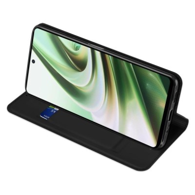 OnePlus Nord CE 3 Lite 5G (N30 5G) „Dux Ducis“ Skin sērijas melns ādas atvērams maciņš | Vacins.lv