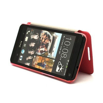 Atverčiamas HTC One M7 rožinis dėklas (Dėkliukas) / Priedai.lt