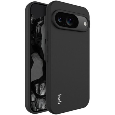 Google Pixel 9 (9 Pro) „Imak“ cieta silikona (TPU) melns apvalks | vacins.lv