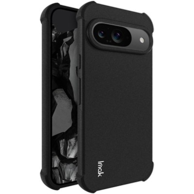 Google Pixel 9 (9 Pro) Imak pastiprinātas aizsardzības cieta silikona (TPU) melns vāciņš | Vacins.lv