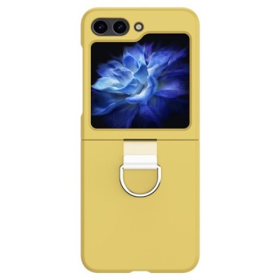 Samsung Galaxy Flip7 FE / Flip6 „Ring“ plastmasas dzeltens apvalks | vacins.lv