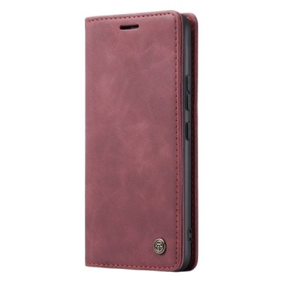 Xiaomi 14 Ultra CaseMe Retro открываемый, бордового цвета, кожаный чехол – книжка | Vacins.lv