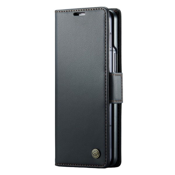 Кожиный чехол-книжка „CaseMe“ Leather - чёрный (Galaxy Fold6)