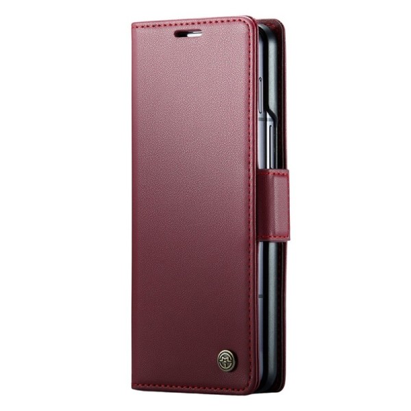 Кожиный чехол-книжка „CaseMe“ Leather - бордовый (Galaxy Fold6)