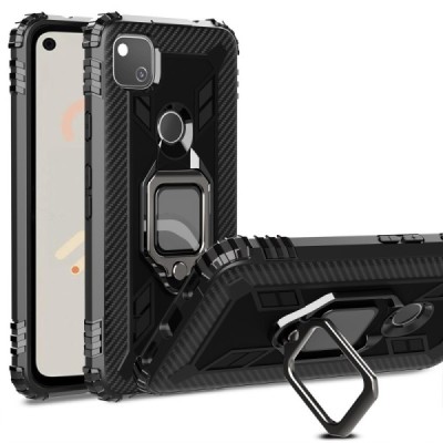 Google Pixel 4A „Kickstand“ pastiprinātas aizsardzības melns apvalks | Vacins.lv