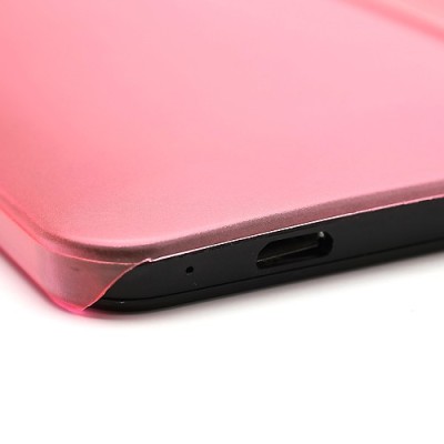 Atverčiamas HTC One M7 rožinis dėklas (Dėkliukas) / Priedai.lt