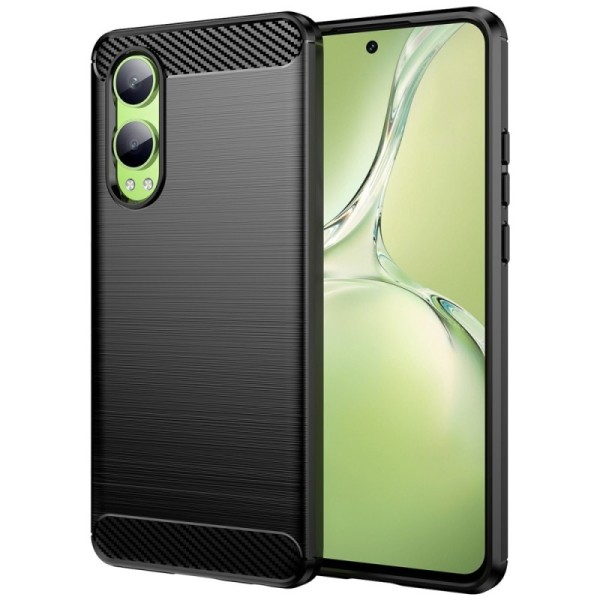 "Carbon" cieta silikona (TPU) apvalks - melns (OnePlus Nord CE4 Lite 5G)
