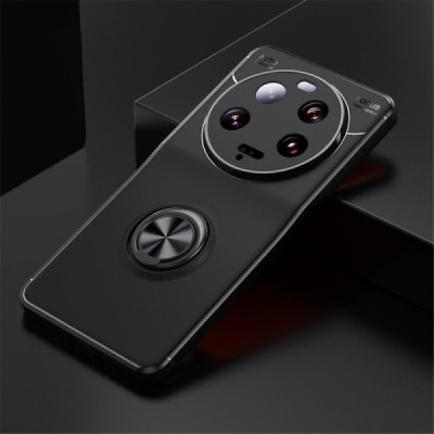 Xiaomi 13 Ultra "FOCUS" Kickstand cieta silikona (TPU) melns apvalks | vacins.lv