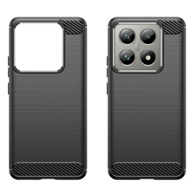 Xiaomi 14T (14T Pro) "Carbon" cieta silikona (TPU) melns apvalks | Vacins.lv