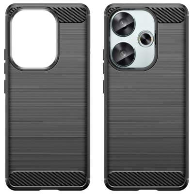 Poco F6 5G "Carbon" cieta silikona (TPU) melns apvalks | Vacins.lv