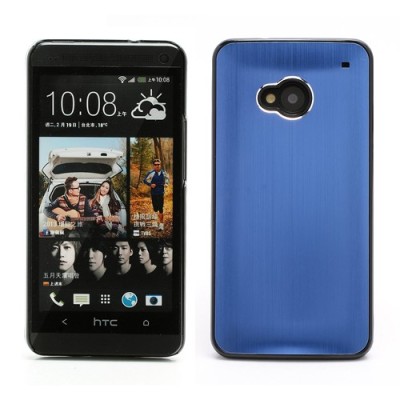 Slīpēta metāla zils HTC One M7 apvalks / Vacins.lv