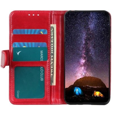 Samsung Galaxy A55 5G (SM-A556) Binfen atvēramais sarkans maciņš - maks | Vacins.lv