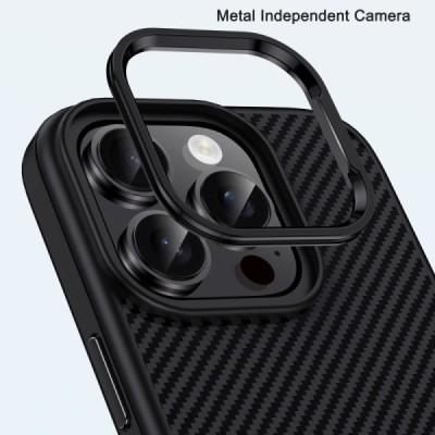 Apple iPhone 16 Pro Max "IPAKY" Carbon silikona TPU melns apvalks | Vacins.lv