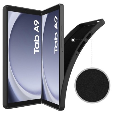 Samsung Galaxy Tab A9 Shell TPU твердый силиконовый чехол - чёрный | Vacins.lv