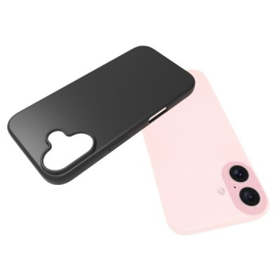 Твердый силиконовый чехол (TPU) для Apple iPhone 16, чёрного цвета | Vacins.lv
