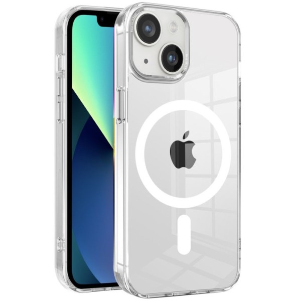 "Tubi" MagSafe cietā silikona (TPU) apvalks - dzidrs (iPhone 14 / 13)