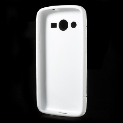 Samsung Galaxy Core LTE G386 balts cieta silikona futrālis / Vacins.lv