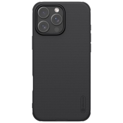 Apple iPhone 16 Pro "Nillkin" Frosted Shield Pro Magnetic melns apvalks | vacins.lv