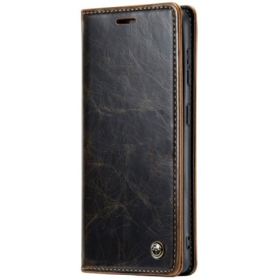 Apple iPhone 16 Plus CaseMe Leather solīds atvēramais ādas brūns maciņš - maks | Vacins.lv