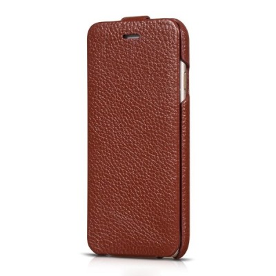 Greznais „HOCO“ Duke sērijas ādas atvērams brūns Apple iPhone 6 (6s) futrālis / Vacins.lv