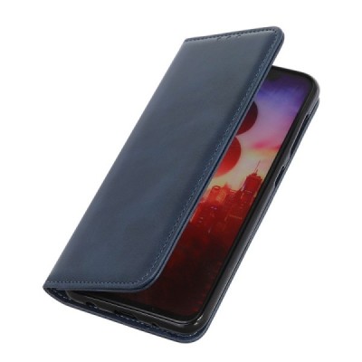 Samsung Galaxy S24 FE "Split" синий кожаный чехол-книжка | Vacins.lv