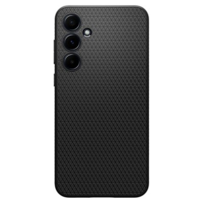 Samsung Galaxy A55 "Spigen" Liquid Air melns cieta silikona apvalks | vacins.lv