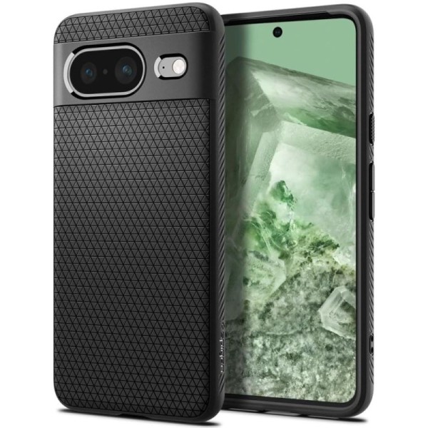 "Spigen" Liquid Air apvalks - melns (Pixel 8)