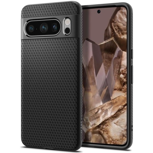 "Spigen" Liquid Air apvalks - melns (Pixel 8 Pro)