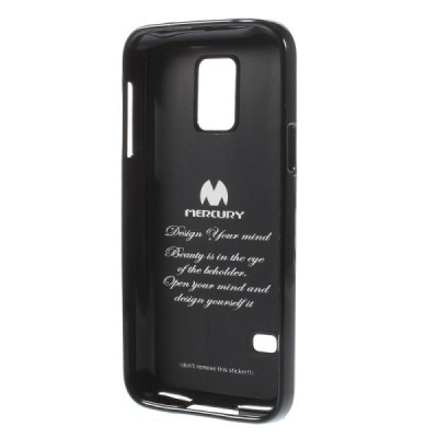 Samsung Galaxy S5 mini G800 Mercury melns cieta silikona (TPU) futrālis / Vacins.lv