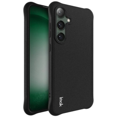 Samsung Galaxy S24 FE "Imak" усиленный твердый силиконовый матовый чехол TPU - чёрный | Vacins.lv