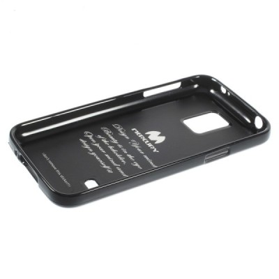 Samsung Galaxy S5 mini G800 Mercury melns cieta silikona (TPU) futrālis / Vacins.lv