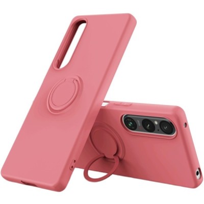Твердый силиконовый чехол „Ring“ Kickstand (TPU) для Sony Xperia 1 V, красного цвета | Vacins.lv