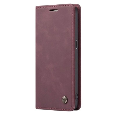 Samsung Galaxy S7 (G930) CaseMe Retro открываемый бордовый кожаный чехол - книжка | Vacins.lv