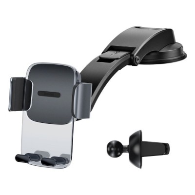 „Baseus“ Easy Control Clamp Set automašīnas melns telefona turētājs (restēm / uz paneļa) | Vacins.lv