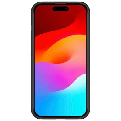 Apple iPhone 15 „Nillkin“ Frosted Shield Pro melns vāciņš, apvalks | Vacins.lv