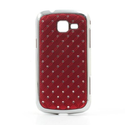 Samsung Galaxy Trend II S7570 elegants sarkans futrālis ar spīduļiem / Vacins.lv