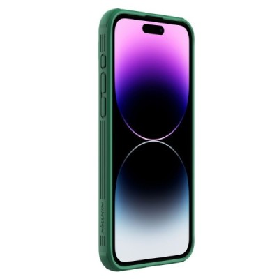 Apple iPhone 15 Pro Max „Nillkin“ CamShield Pro Magnetic зелёный чехол с защитной крышкой для камеры | Vacins.lv