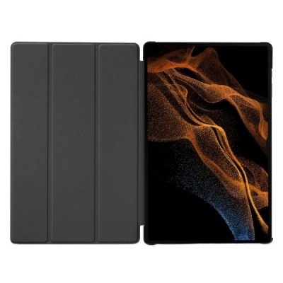 Samsung Galaxy Tab S10 Ultra, S9 Ultra, S8 Ultra золотой кожаный чехол-книжка (складной) | Vacins.lv